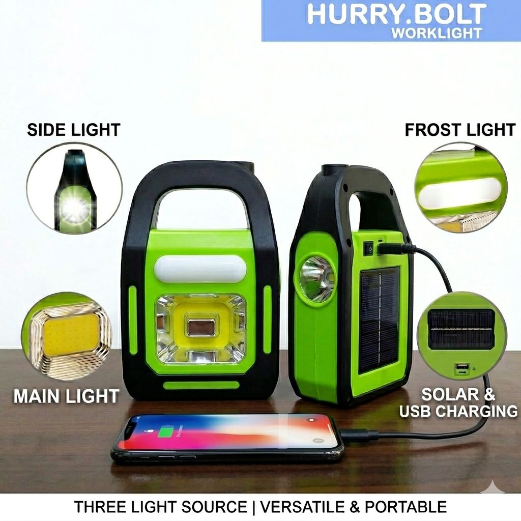 3-in-1 Solar Emergency Power Light view 2
