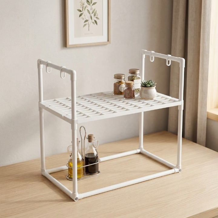 2-Tier Microwave Storage Rack - product view 3