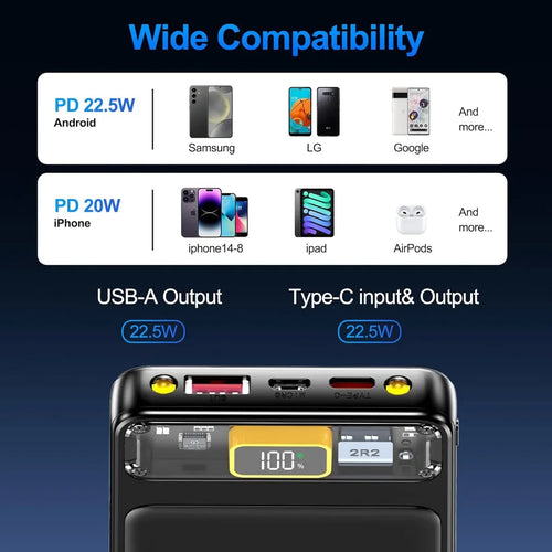 10,000mAh 22.5W Power Bank view 2
