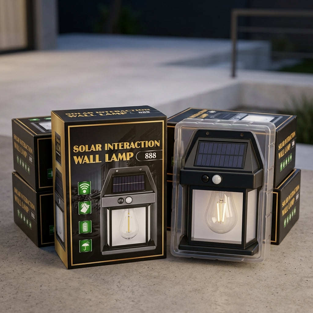 Solar Motion Sensor Wall Light view 2