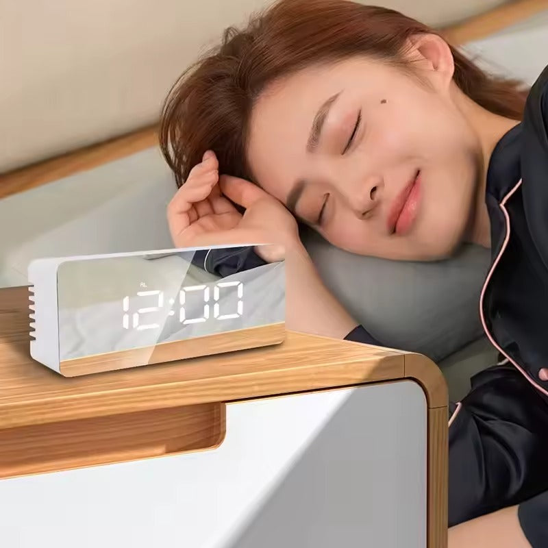 Digital Mirror LED Alarm Clock - product view 2