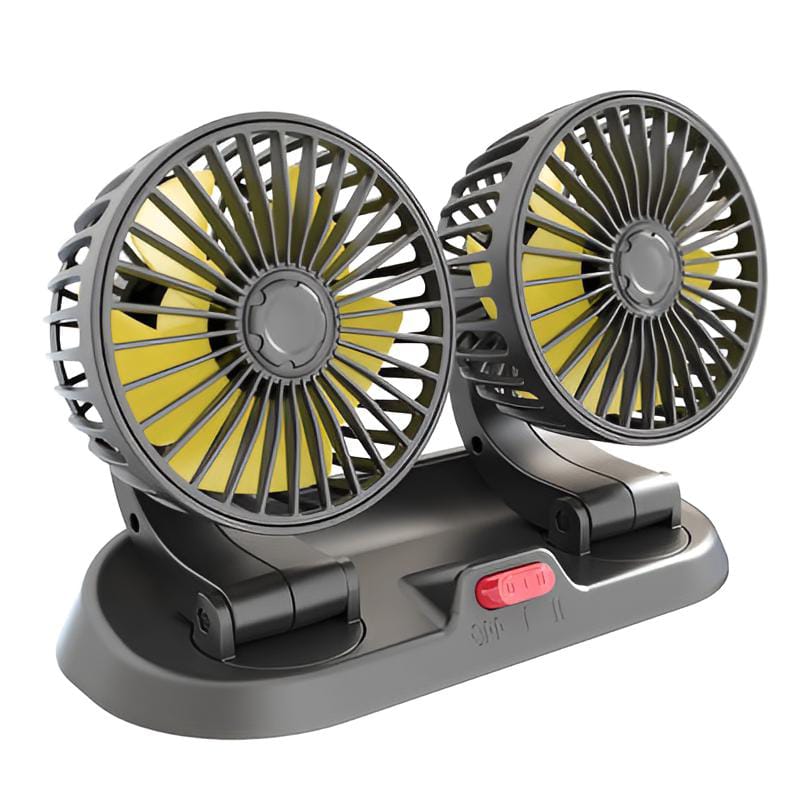 Dual-Head 12V Car Dashboard Fan - product view 4