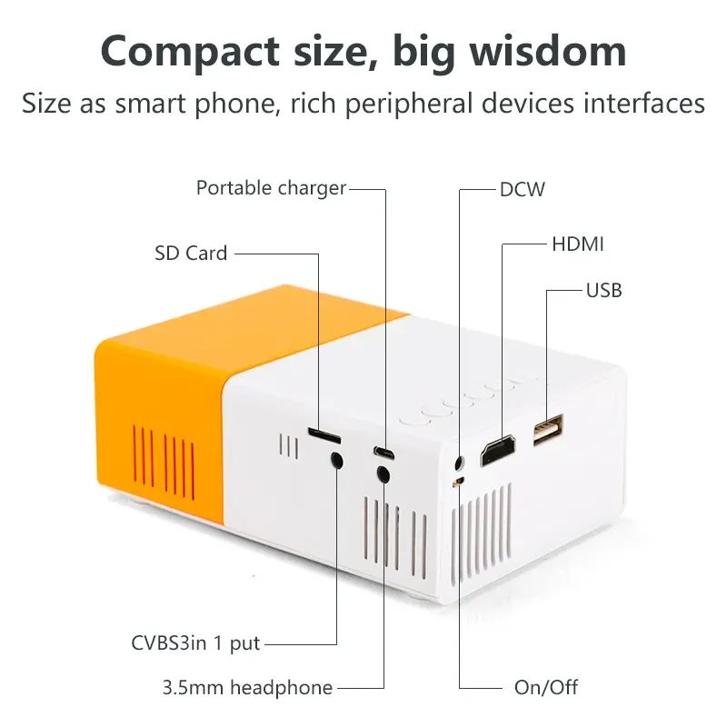 YG300 Mini Home Projector view 4
